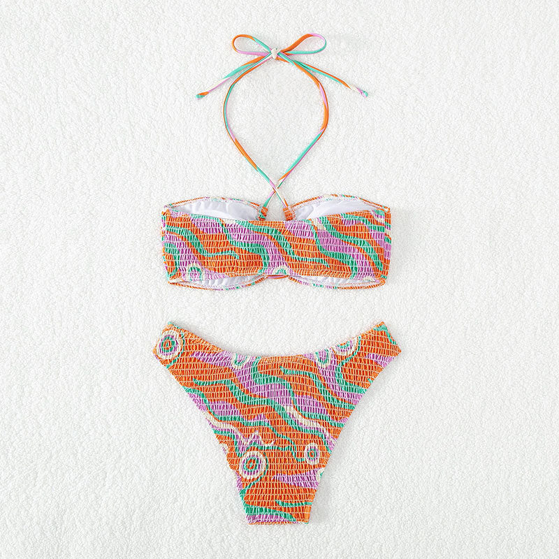 Dames Haut à bretelles Bandeau Ensemble de bikini deux pièces Chic und Stil