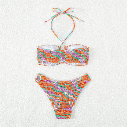 Dames Haut à bretelles Bandeau Ensemble de bikini deux pièces Chic und Stil