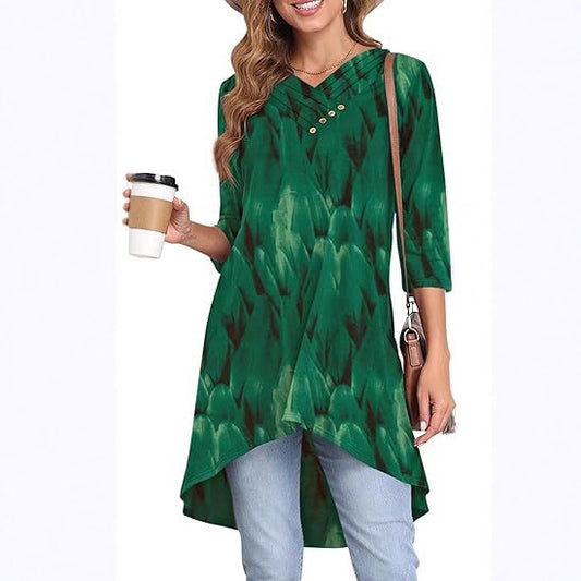 Tunique asymétrique pour femmes avec motif créatif Chic und Stil