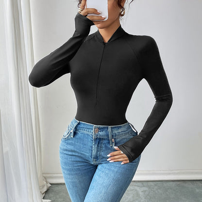 Body à manches longues zippé pour femmes Chic und Stil