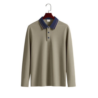 Polo pour homme à manches longues avec col élégant Chic und Stil