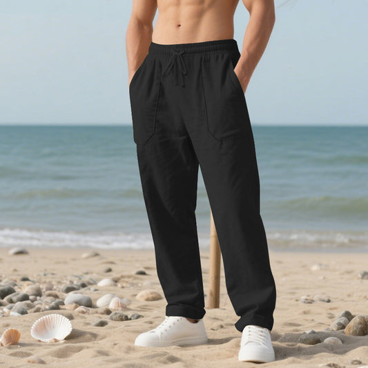 Casual cargo pants for men with side pockets and adjustable waist Chic und Stil