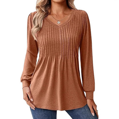 Blouse à manches longues pour femmes avec structure en côtes Chic und Stil