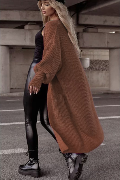 Cardigan à grosse maille pour femmes avec poches profondes et coupe oversize décontractée Chic und Stil