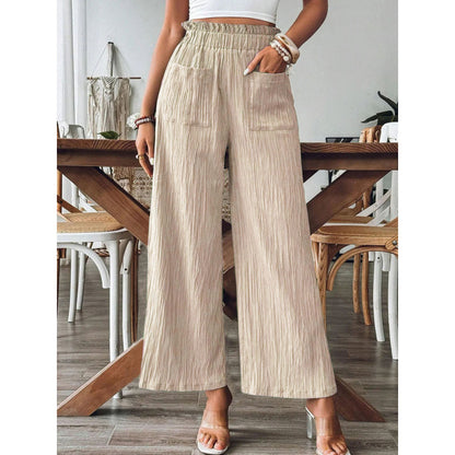 Airy palazzo pants for women with elastic waistband and large pockets Chic und Stil