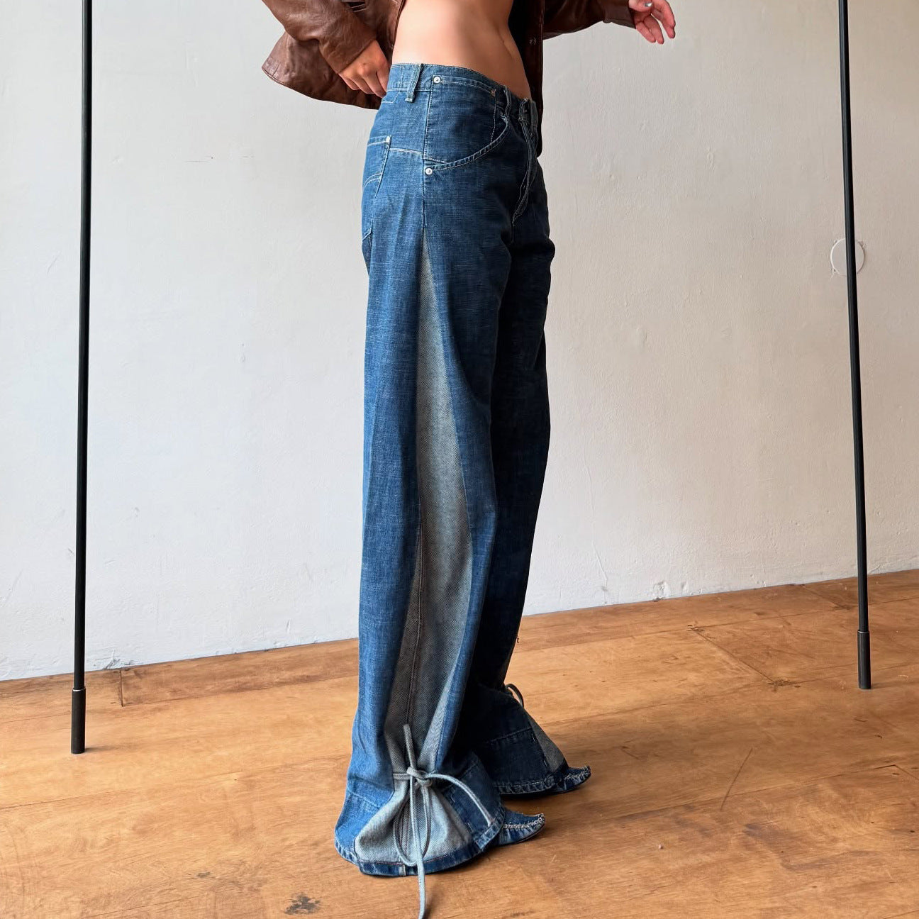 Dames jeans à la coupe ample avec ourlet réglable Chic und Stil