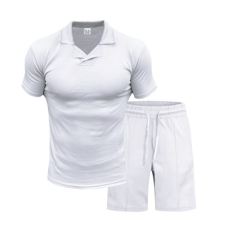 Ensemble sportif pour hommes à manches courtes avec coupe confortable et shorts élastiques Chic und Stil