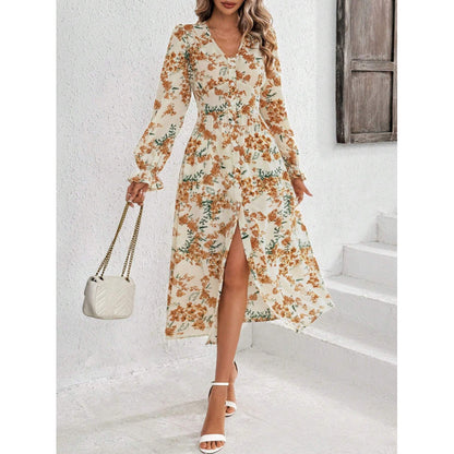 Robe maxi pour femmes avec une coupe élégante et un design floral Chic und Stil
