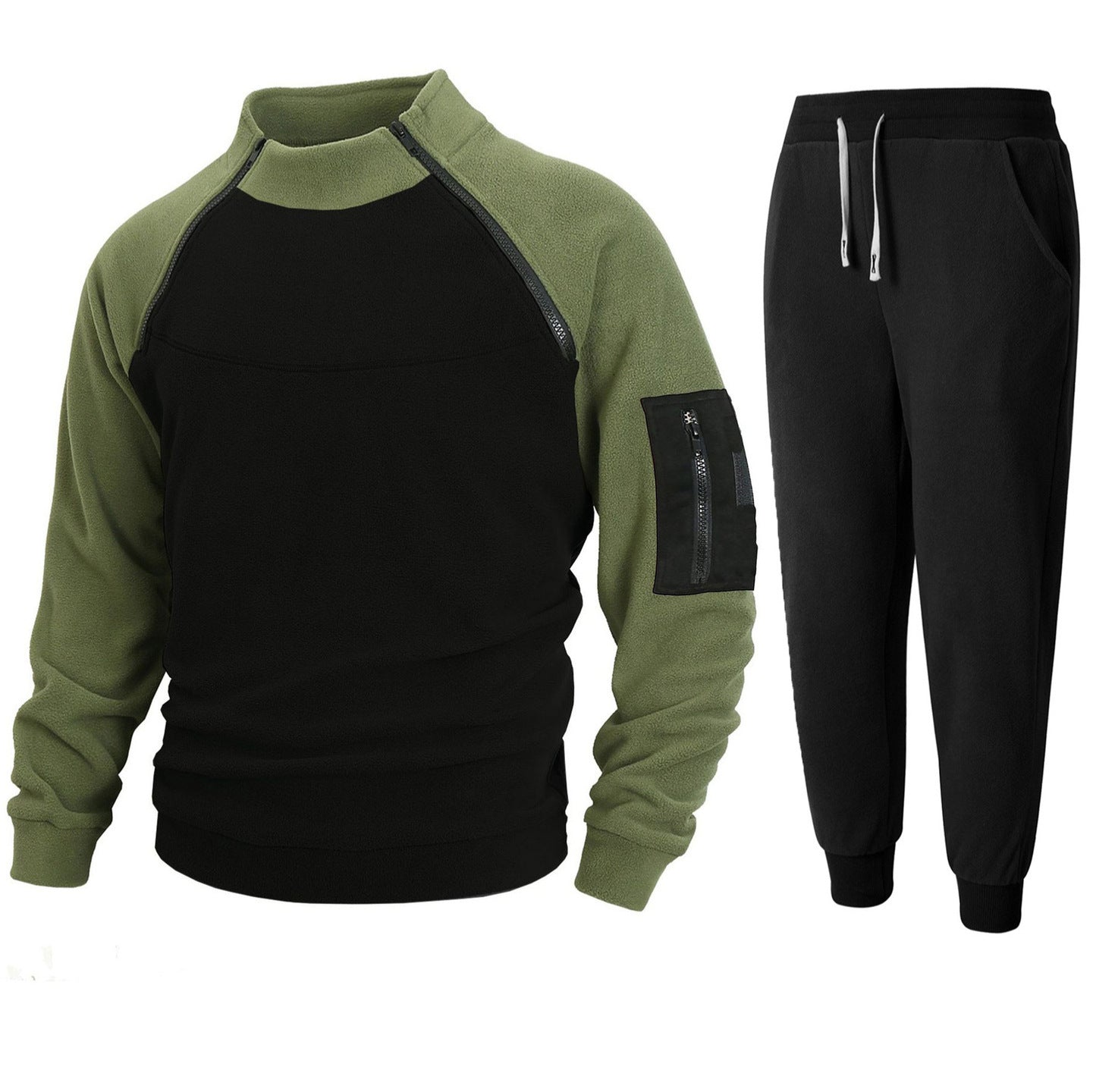 Functional sweater for men with high collar and edges Chic und Stil