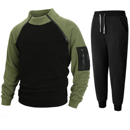 Functional sweater for men with high collar and edges Chic und Stil