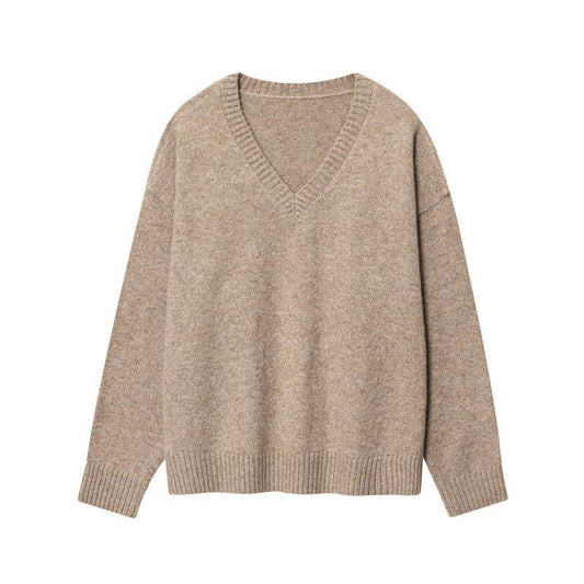 Dames Cachemire-V-décolleté Pull Chic und Stil