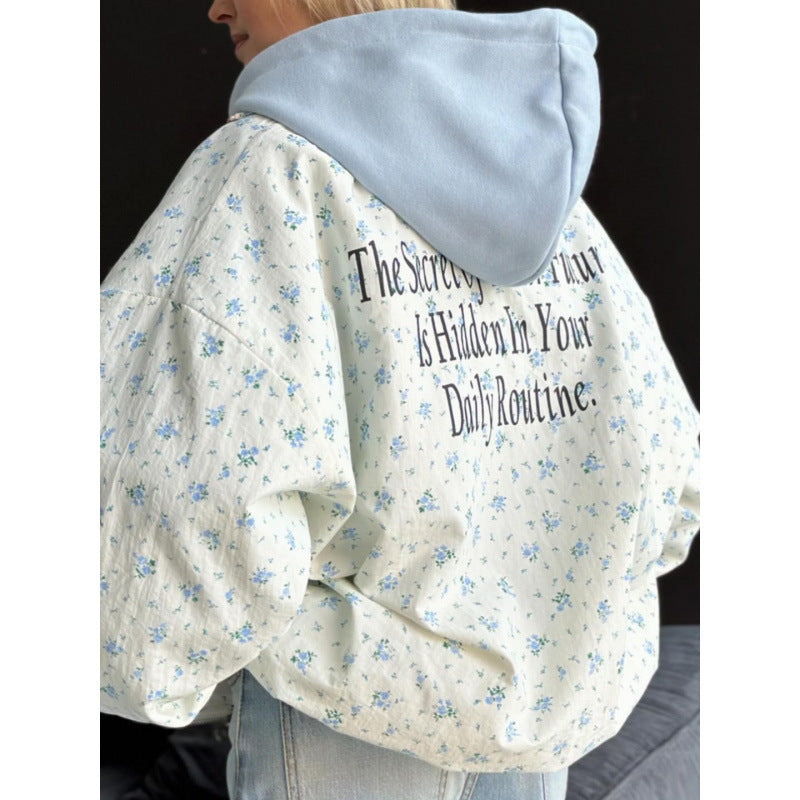 Dames décontractée veste oversize avec motif floral Chic und Stil