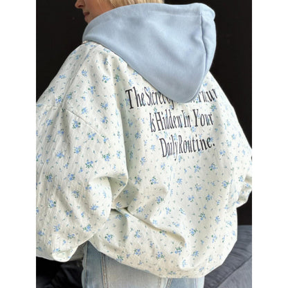 Dames décontractée veste oversize avec motif floral Chic und Stil