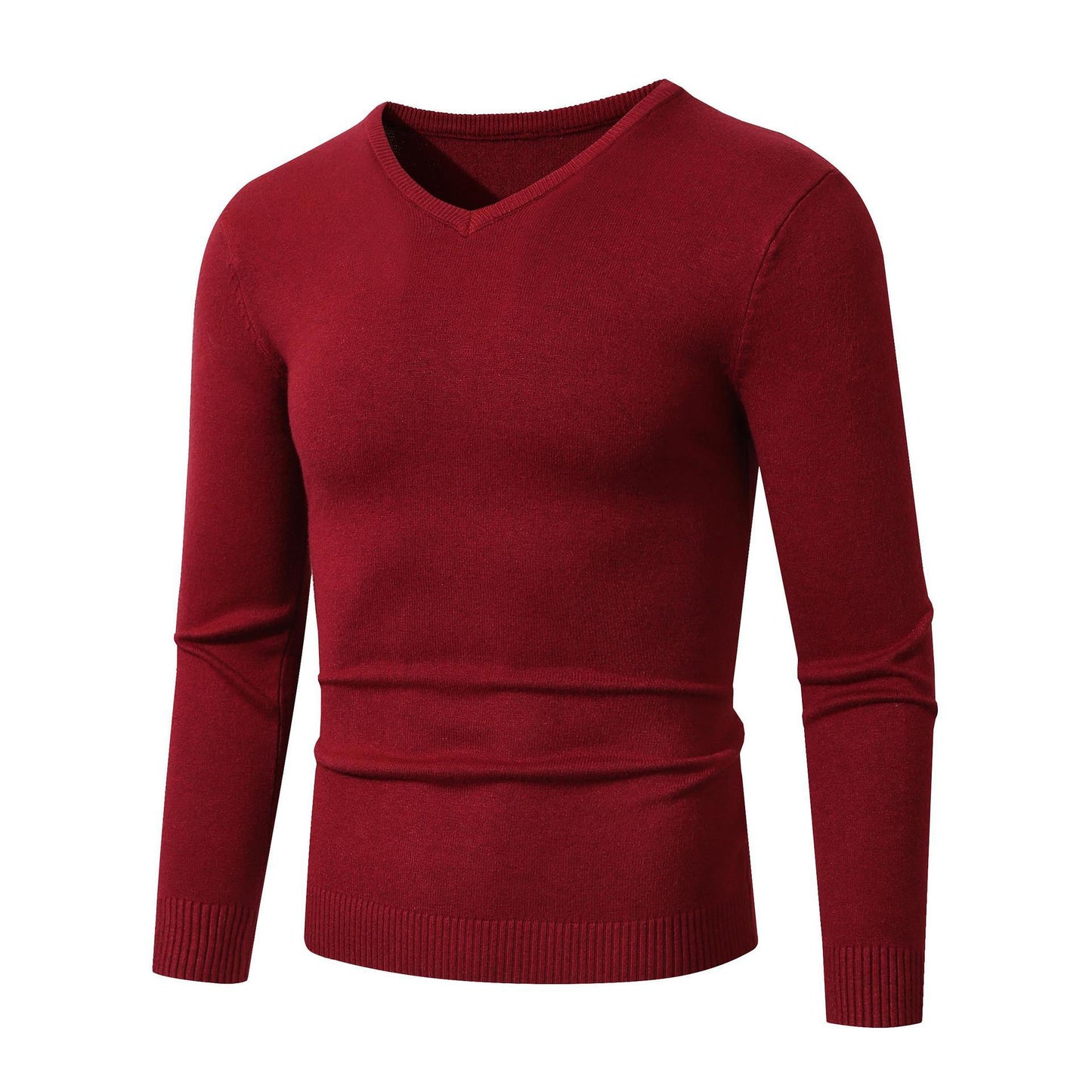 Pull homme élégant à col en V en coton de haute qualité Chic und Stil