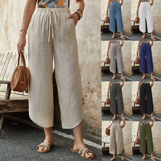Wide linen pants for ladies Chic and Style