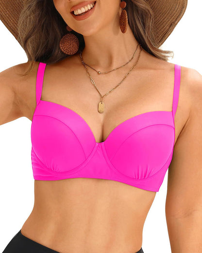 Bikini haut balconnet pour femmes avec des baleines de soutien et une coupe élégante Chic und Stil
