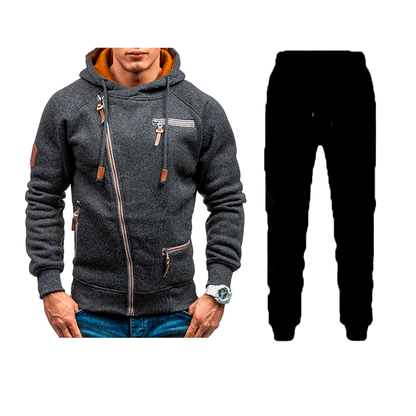 Men's sweatshirt and jogger pants set with stylish contrast details and practical pockets Chic und Stil