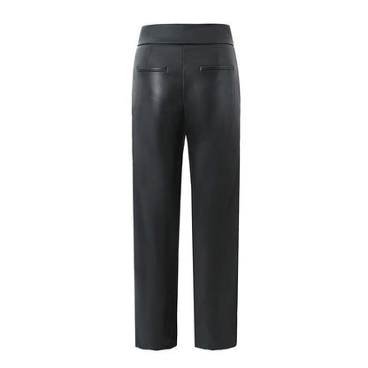 Faux leather pants for women with an elegant cut and charming details Chic and Style