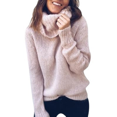Pull en tricot pour femmes avec col montant et coupe moderne Chic und Stil