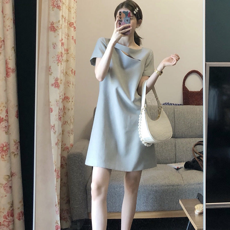 Robe A-Line décontractée pour femme avec ourlet asymétrique Chic und Stil
