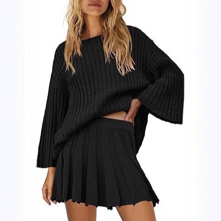 Robe en tricot décontractée pour femmes avec ourlet asymétrique et coupe ample Chic und Stil