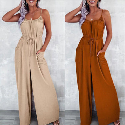Combinaison sans manches pour femmes légère avec ceinture ajustable Chic und Stil