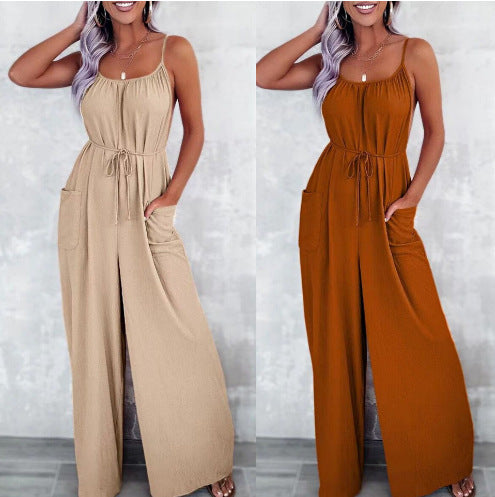 Combinaison sans manches pour femmes légère avec ceinture ajustable Chic und Stil