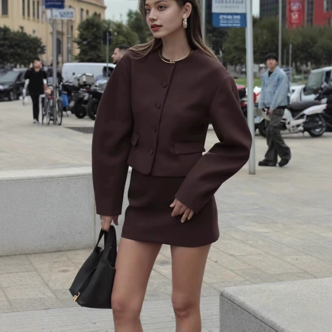 Dames élégant Veste cropped Chic und Stil