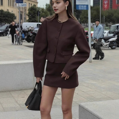 Dames élégant Veste cropped Chic und Stil