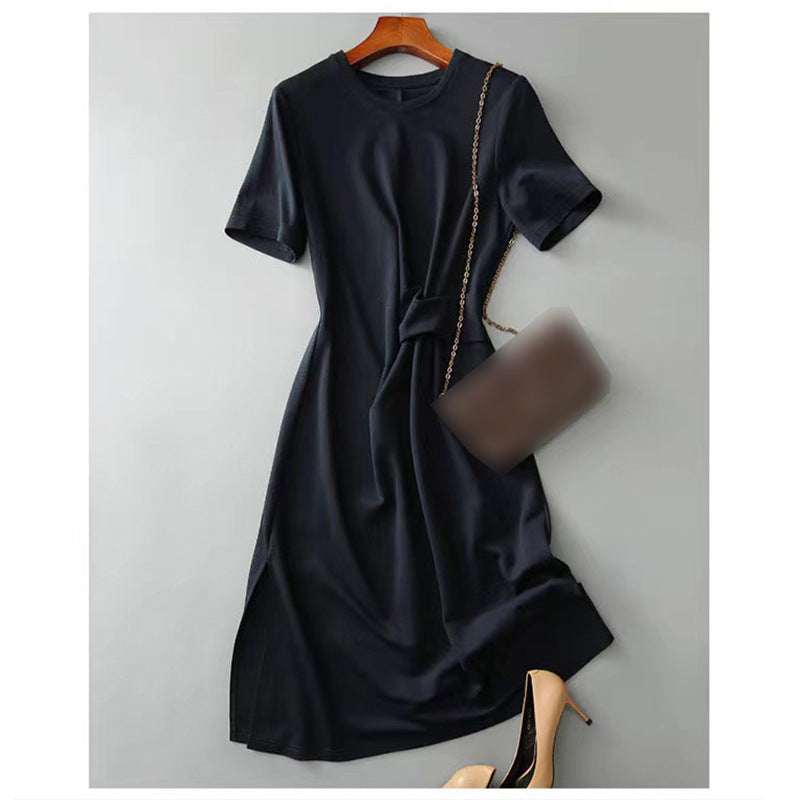 Robe A-Line décontractée pour femmes avec détail de nœud sur le côté Chic und Stil