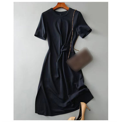 Robe A-Line décontractée pour femmes avec détail de nœud sur le côté Chic und Stil