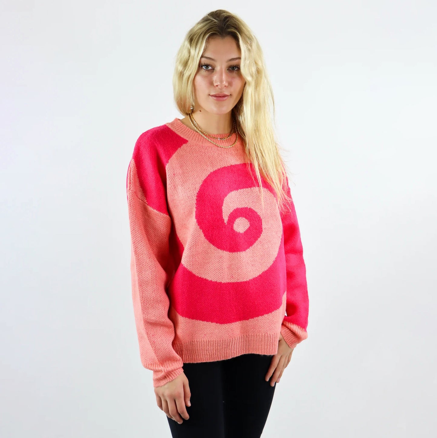 Pull douillet pour femmes avec motif en spirale Chic und Stil