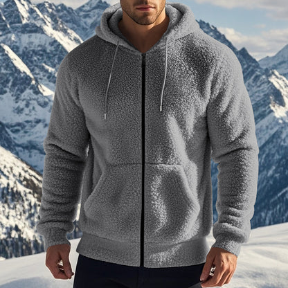 Veste à capuche en polaire pour hommes avec poches pratiques et coupe moderne Chic und Stil