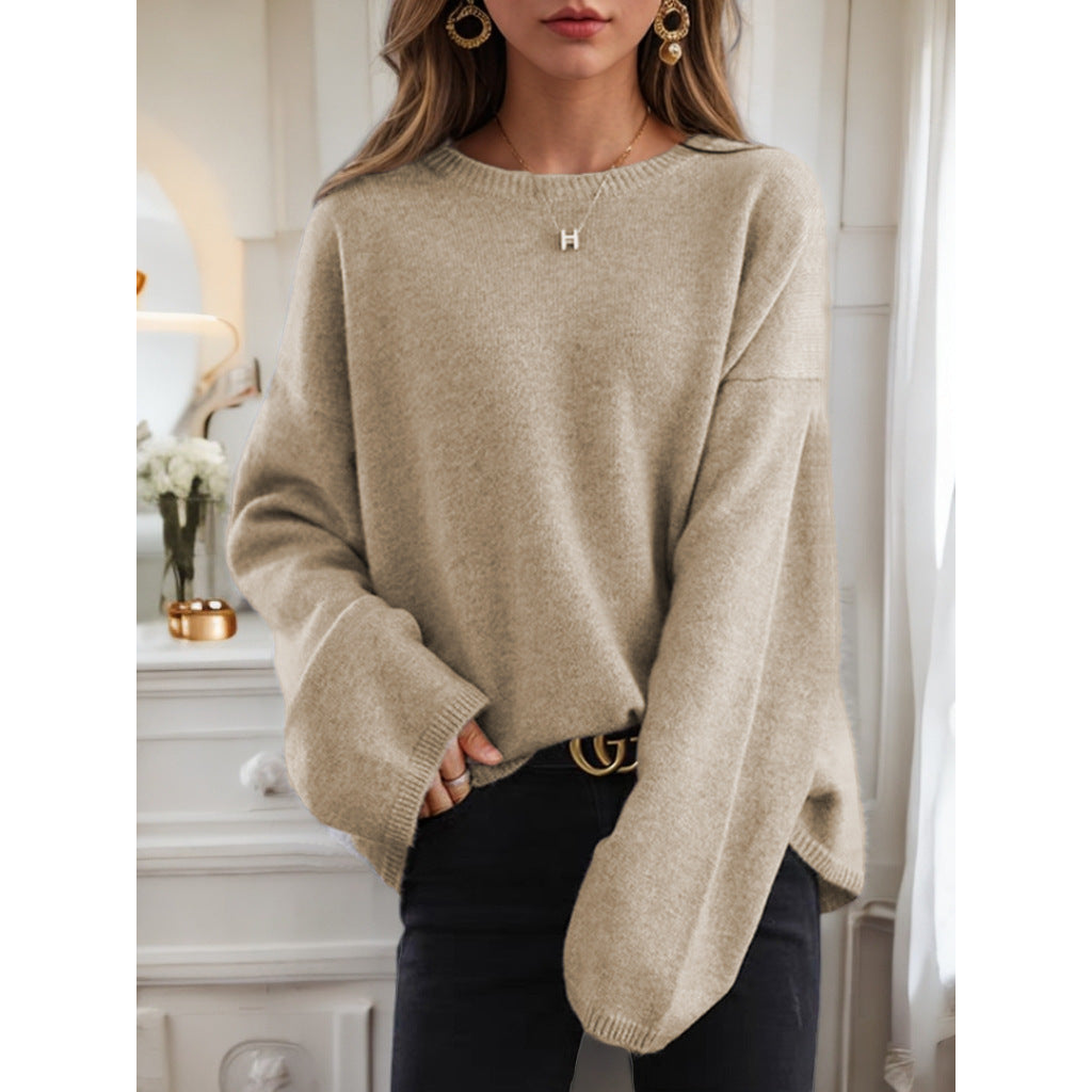 Dames Pull en tricot confortable avec coupe décontractée et manches larges Chic und Stil