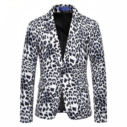Blazer de costume élégant pour homme avec un motif léopard frappant Chic und Stil