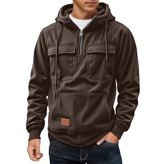 Pull en polaire pour hommes avec col zippé et poches pratiques Chic und Stil