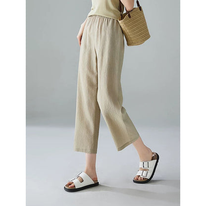 Pantalons légers froissés pour femmes Chic und Stil