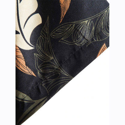 Chemise à manches courtes pour hommes avec motif floral et coton de haute qualité Chic und Stil