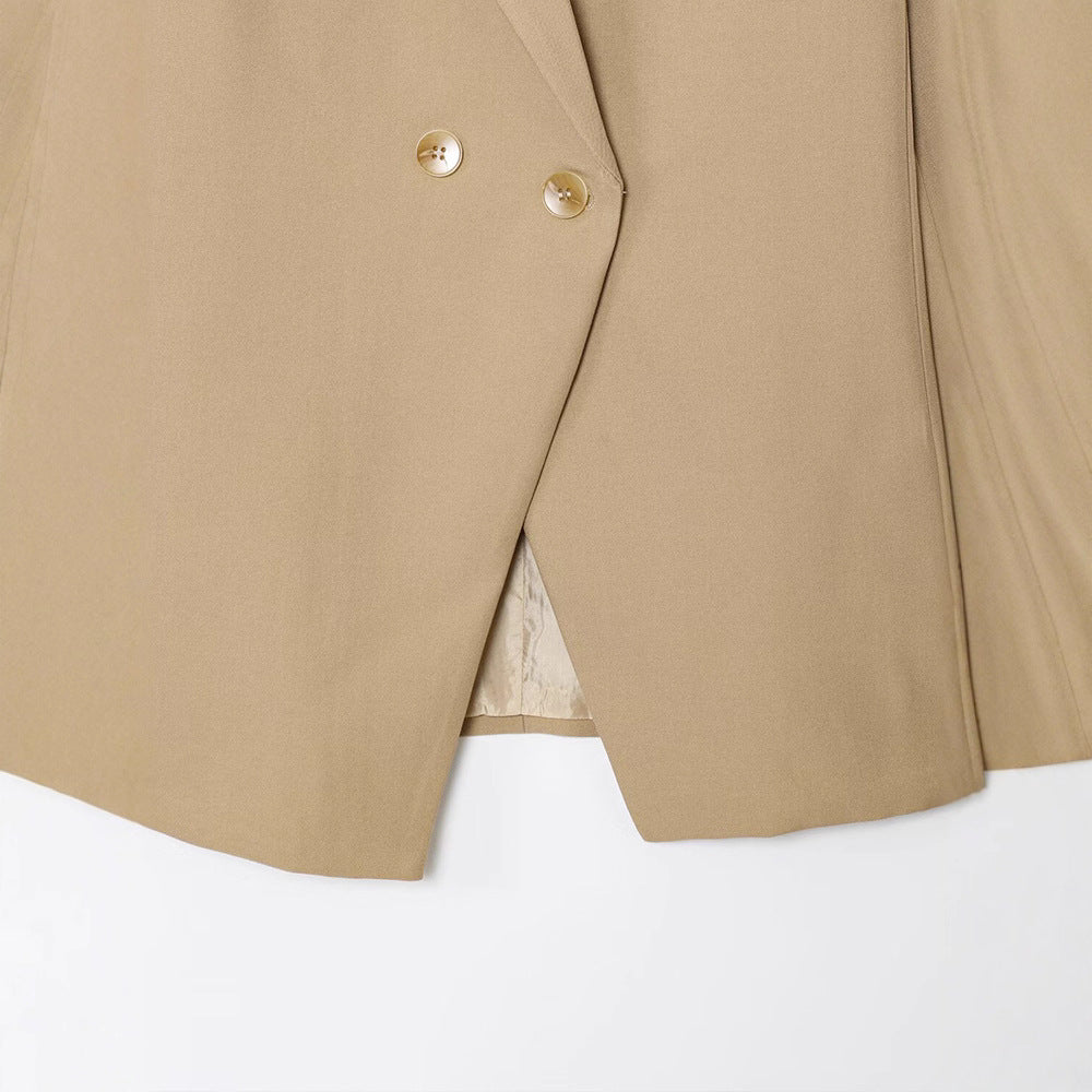 Dames Blazer double-breasted élégant avec boutons dorés Chic und Stil