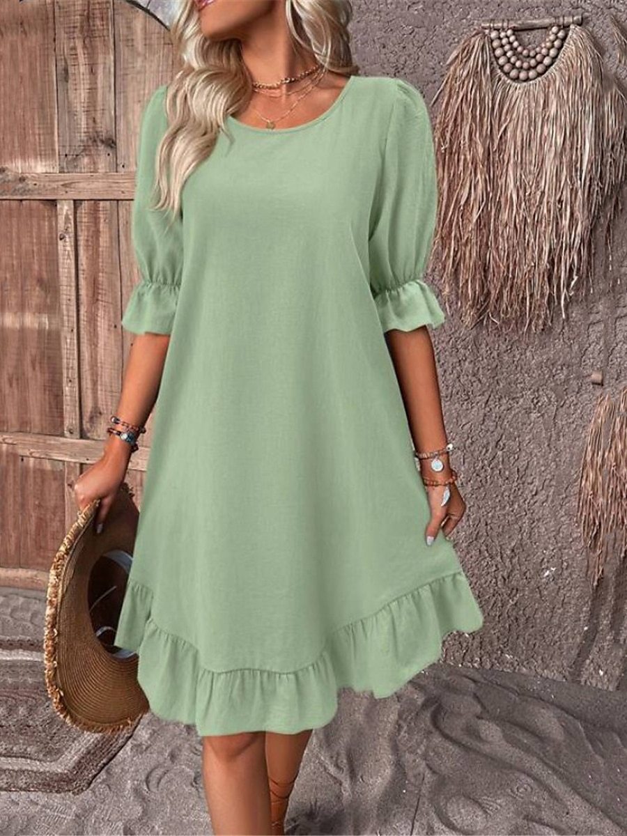 Robe ample à volants pour femme Chic und Stil
