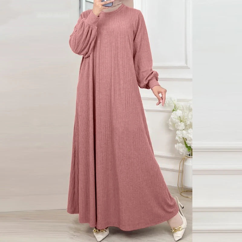 Robe maxi pour femmes avec un élégant motif à côtes et une coupe décontractée Chic und Stil