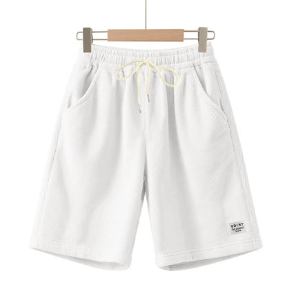 Shorts décontractés pour hommes en tissu côtelé léger avec taille ajustable Chic und Stil