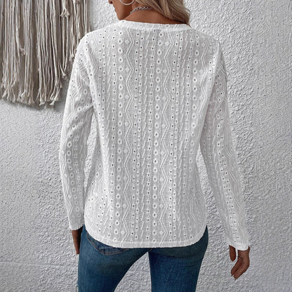 Dames Élégante et aérienne blouse avec broderie Chic und Stil