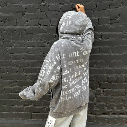 Dame Hoodie surdimensionné avec écriture et broderies Chic und Stil