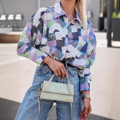 Plus Size Women's Blouse with Floral Pattern Chic and Style