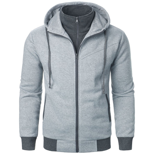 Veste à capuche sportive pour hommes avec design à double couche et accents modernes Chic und Stil