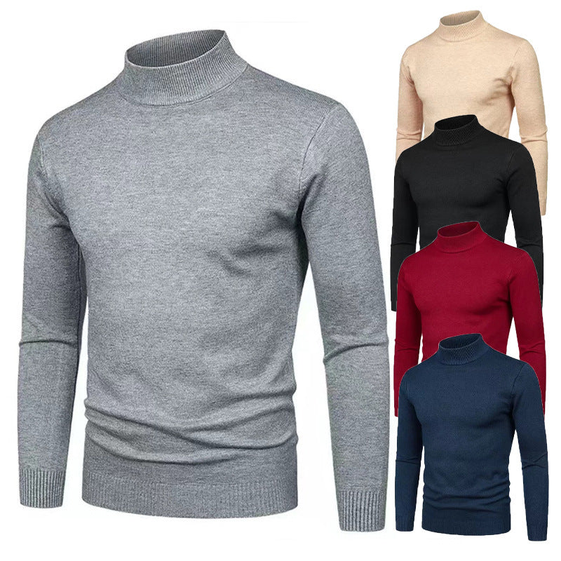 High-quality knitted turtleneck pullover for men with a fine texture Chic and Style
