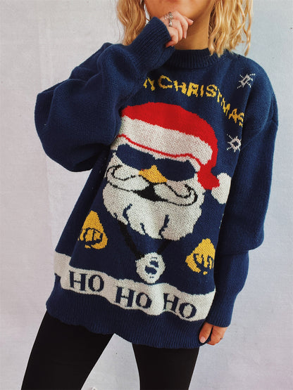 Pull de Noël pour femmes avec motif festif et coupe oversized Chic und Stil