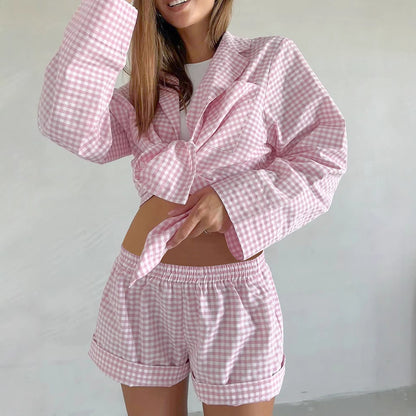Ensemble haut d'été décontracté et shorts pour femmes Chic und Stil