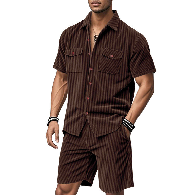Homme chemise à manches courtes et ensemble de shorts Chic und Stil